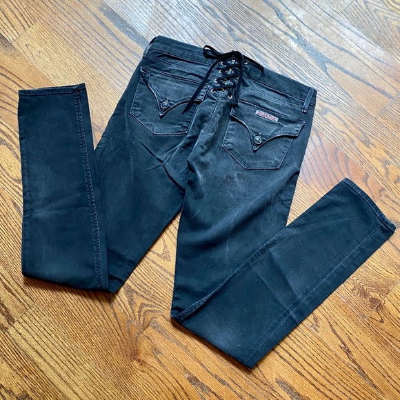 Hudson Limited Edition Lace Up Iconic Flap-Pocket Skinny Jeans Sz 26 NWOT - Picture 7 of 13
